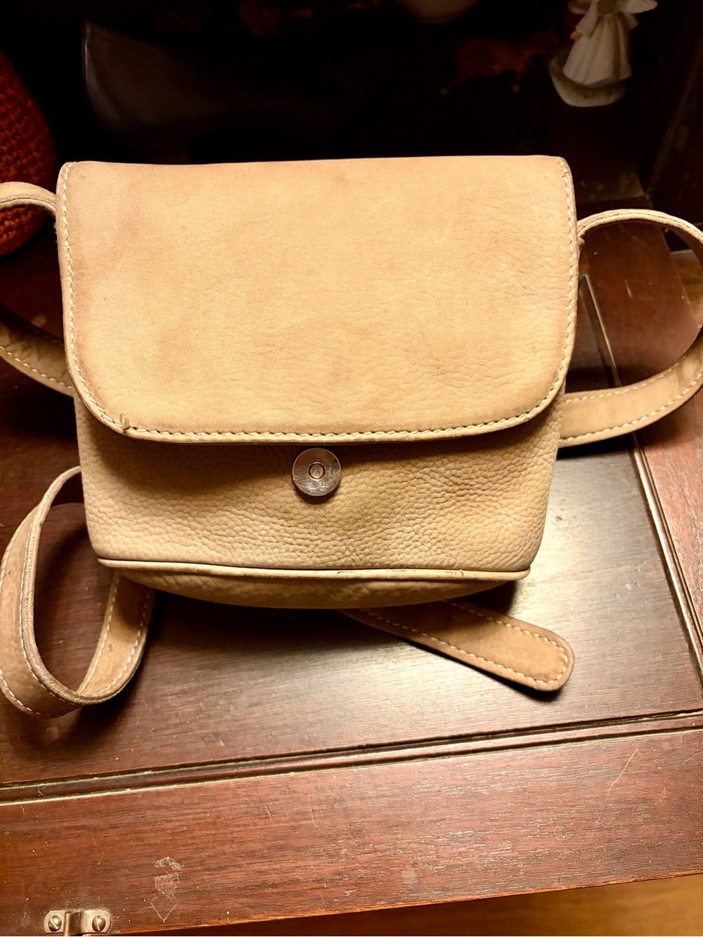 Vintage COACH Sonoma Small Flap Crossbody Bag Camel Nubuck Leather USA 4946